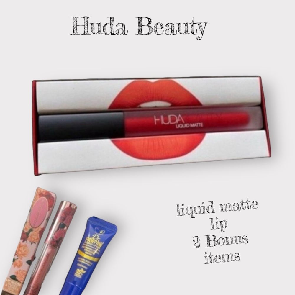 NEW: Huda Beauty Liquid Matte Lipstick + Bonus Items